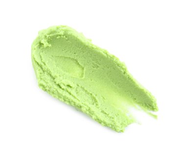 Sıcak wasabi macunu beyaz, üst görünümde izole