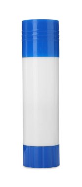 Beyaza izole edilmiş bir tutkal. Yapıştırıcı madde.