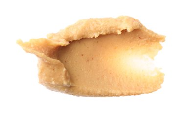 Beyaz manzaralı, lezzetli fındık ezmesi örneği.