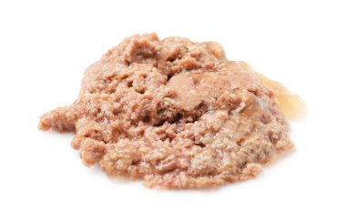 Beyaza izole edilmiş ıslak evcil hayvan yiyeceği