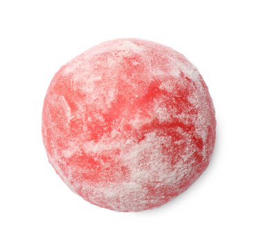 Lezzetli mochi beyaz, üst görünümde izole