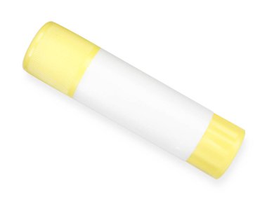 Bir tutkal beyaz üzerine izole edilmiş, üst görünüm