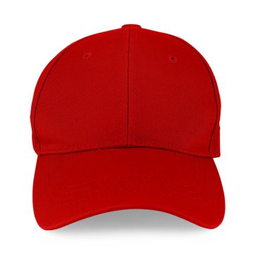 Kırmızı başlık beyazda izole edilmiş. Tasarım için model