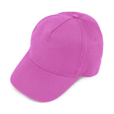 Pembe şapka beyaza izole edilmiş. Tasarım için model