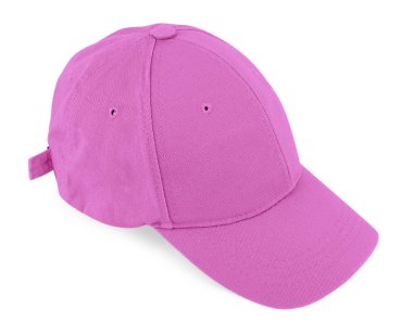 Pembe şapka beyaza izole edilmiş. Tasarım için model