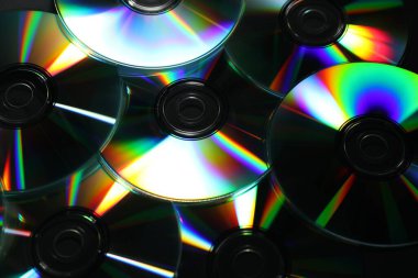 Arkaplan olarak birçok parlak küçük disk, yakın plan