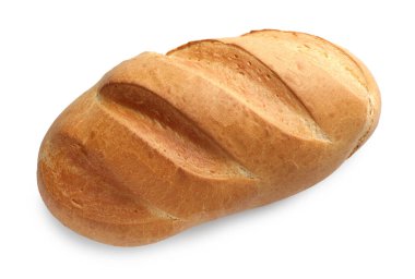 Taze pişmiş bir ekmek, beyaz manzaralı.