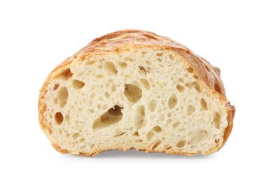 taze ekmek üzerine beyaz izole