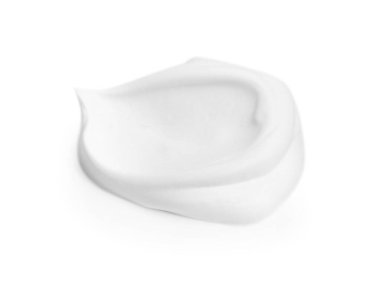 Kabarık köpük örneği beyaz üzerinde izole