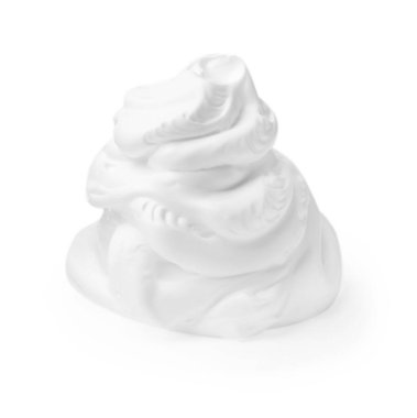 Kabarık köpük örneği beyaz üzerinde izole