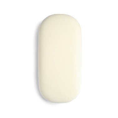 Yeni silgi beyaz, üst görünümde izole edildi. Okul sayfası