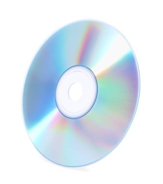 Beyazda izole edilmiş parlak bir disk