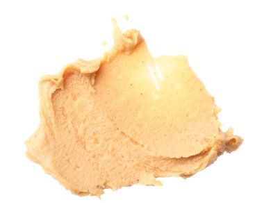 Beyaz manzaralı, lezzetli fındık ezmesi örneği.