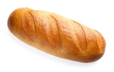 Taze pişmiş bir ekmek, beyaz manzaralı.