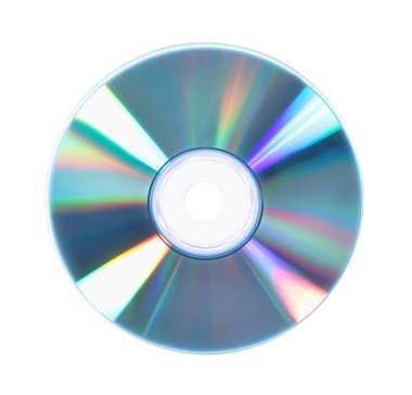 Beyazda izole edilmiş parlak bir disk
