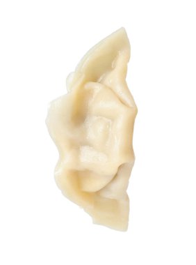 Lezzetli haşlanmış gyoza (hamur tatlısı) beyaz üzerinde izole