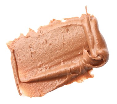 Beyaz manzaralı, lezzetli fındık ezmesi örneği.