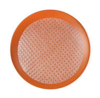 Yenilebilir pirinç kağıdı beyaz, üst görünümde izole