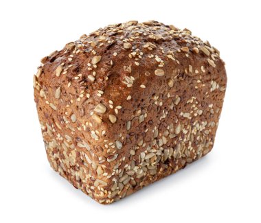 Taze pişmiş ekmek ve beyaz tohumlar.