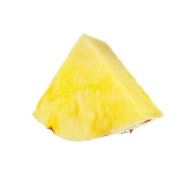 bir dilim beyaz izole olgun ananas