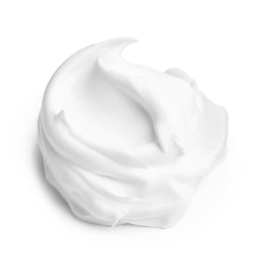 Kabarık köpük örneği beyaz üzerinde izole