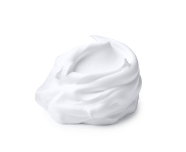 Kabarık köpük örneği beyaz üzerinde izole