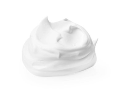 Kabarık köpük örneği beyaz üzerinde izole