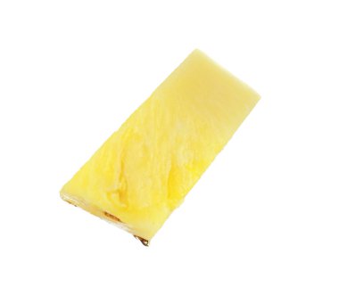 bir dilim beyaz izole olgun ananas