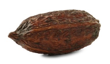 Tüm tropikal kakao Pod beyaz izole