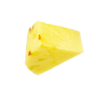 bir dilim beyaz izole olgun ananas