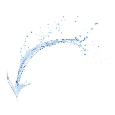 Beyaz arkaplanda bir ok su