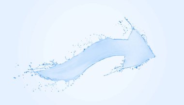 Açık mavi arkaplanda su oku