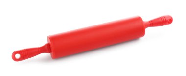 Beyaz üzerine izole edilmiş kırmızı bir iğne.