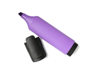 Vurgulama ve kapak beyaz, üst görünümde izole