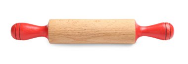 Beyaza izole edilmiş bir merdane. Mutfak aletleri