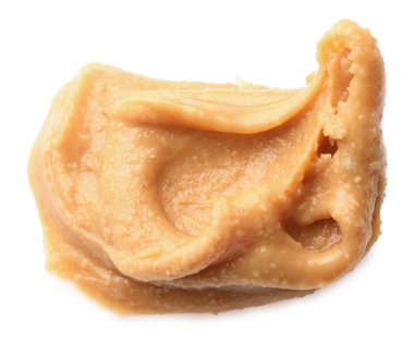 Beyaz manzaralı, lezzetli fındık ezmesi örneği.