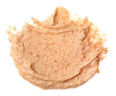 Beyaz manzaralı, lezzetli fındık ezmesi örneği.