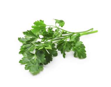 Beyaz maydanozlu taze maydanozlar.