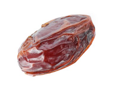 Bir lezzetli kurutulmuş tarih beyaz üzerine izole edilmiş.