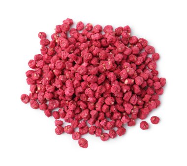 Sıçan zehri yığını beyaza izole edilmiş, üst manzara