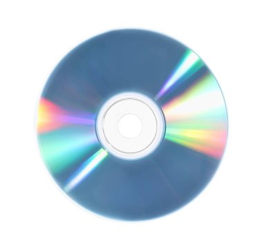 Beyazda izole edilmiş parlak bir disk