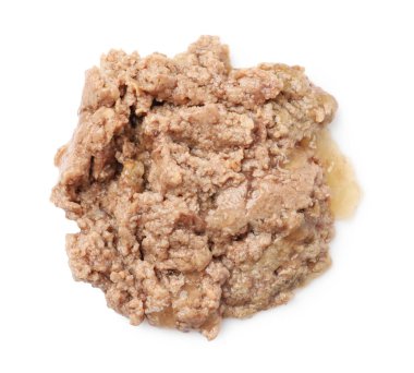 Islak evcil hayvan yiyeceği beyaz, üst manzara