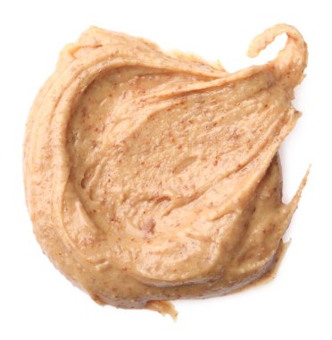 Beyaz manzaralı, lezzetli fındık ezmesi örneği.