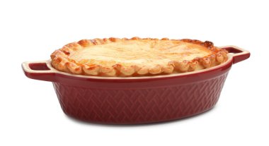 Beyaz üzerine izole edilmiş nefis ev yapımı turta.