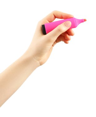 Beyaz arka planda fosforlu ışıklı kadın, yakın plan