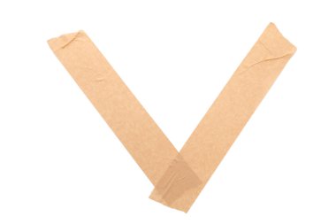 Maske bandı şeritleri beyaz, üst görünümde izole