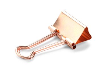 Beyaza izole edilmiş bir altın klasör.