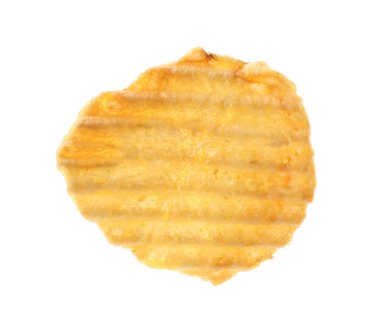 Havada izole edilmiş lezzetli bir patates cipsi.