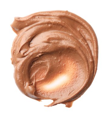 Beyaz manzaralı, lezzetli fındık ezmesi örneği.