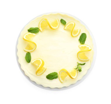 Nane aromalı leziz limonlu cheesecake.
